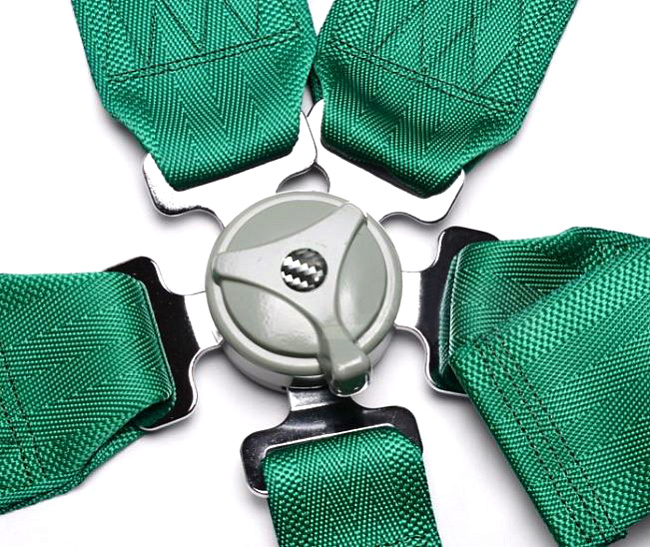 картинка Ремень безопасности 5-ти точечный TAKATA Style, зеленый магазин  StreetTuning 