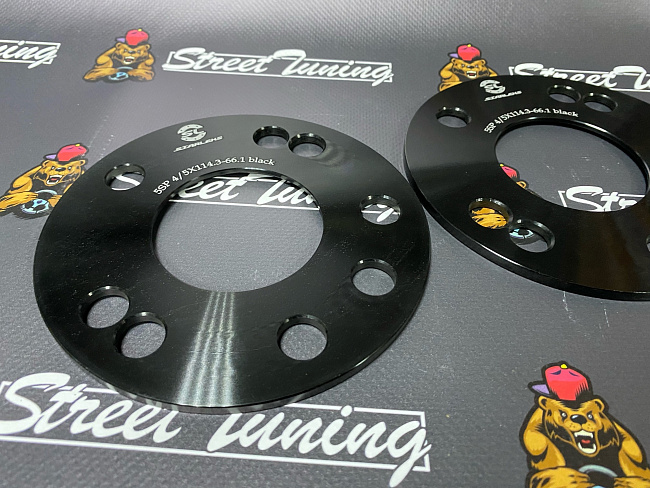 картинка Проставка Starleks 5 мм 4/5x114.3 цо 66.1 сквозная, Black магазин  StreetTuning 