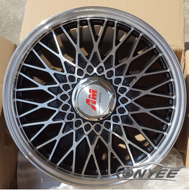 картинка Новые диски Moussa R15 4x114,3-4x100 ET35 J7 черный + полированная полка магазин  StreetTuning 