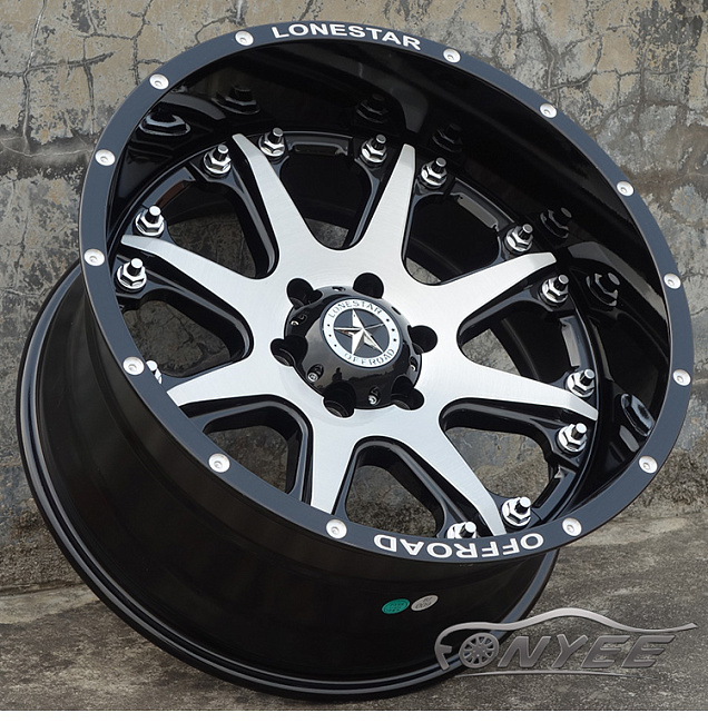 картинка Новые диски Lonestar Bandit R20 6x139,7 ET-25 J10 черные + серебро магазин  StreetTuning 