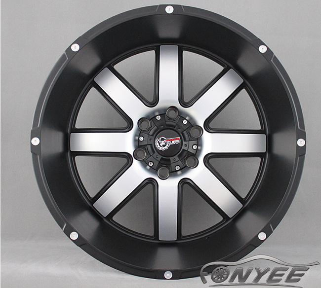 картинка Новые диски TUFF RuGGed RT888 R20 6X139,7 ET-44 J12 черные с серебром магазин  StreetTuning 