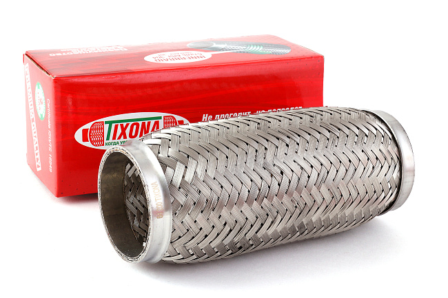 картинка Гофра глушителя Tixona (сталь 304 трехслойная) 64*200 магазин  StreetTuning 