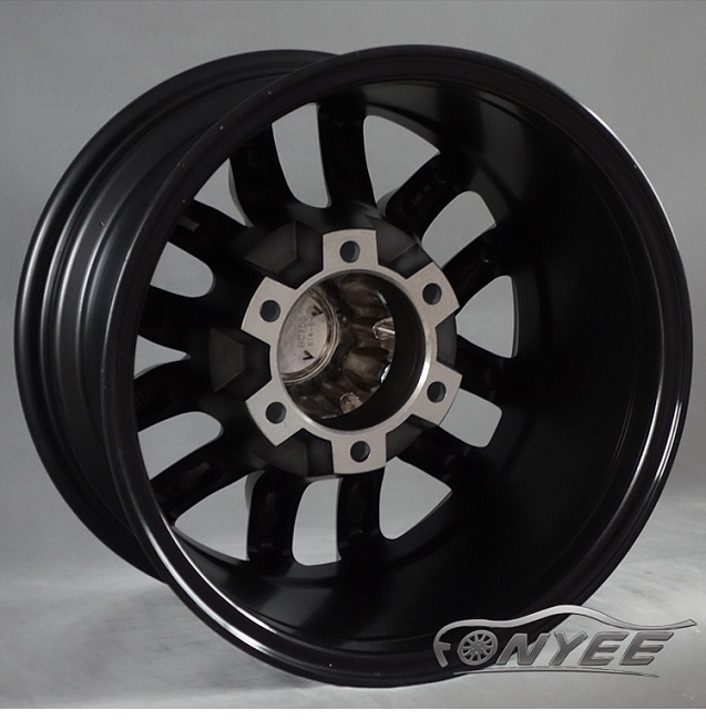 картинка Новые диски Powcan модель 5 R15 J8 ET-10 6x139,7 черный глянец + серебро магазин  StreetTuning 