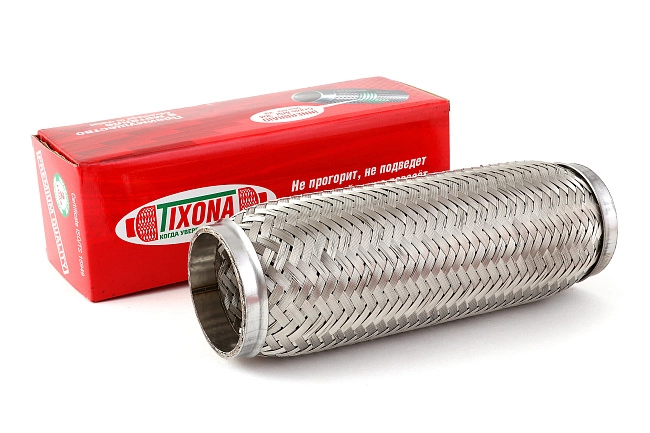 картинка Гофра глушителя Tixona (сталь 304 трехслойная) 64*250 магазин  StreetTuning 