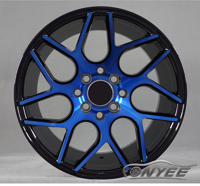 картинка Новые диски Vossen VPS-315T R15 4X100/4X114,3 ET25 J8 черный + синий магазин  StreetTuning 