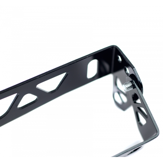 картинка Крепеж номерной рамки под углом Greddy Style, цвет черный магазин  StreetTuning 