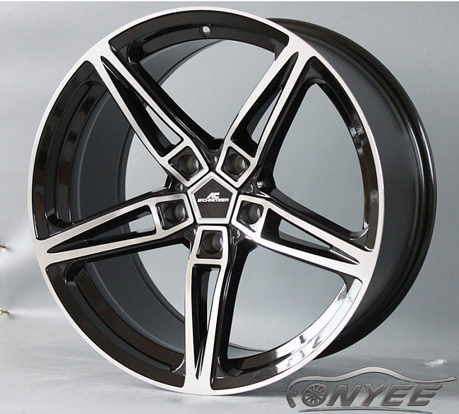 картинка Новые диски AC schnitzer AC1 R19 5X114,3 ET35 J8,5 черный глянец + серебро магазин  StreetTuning 