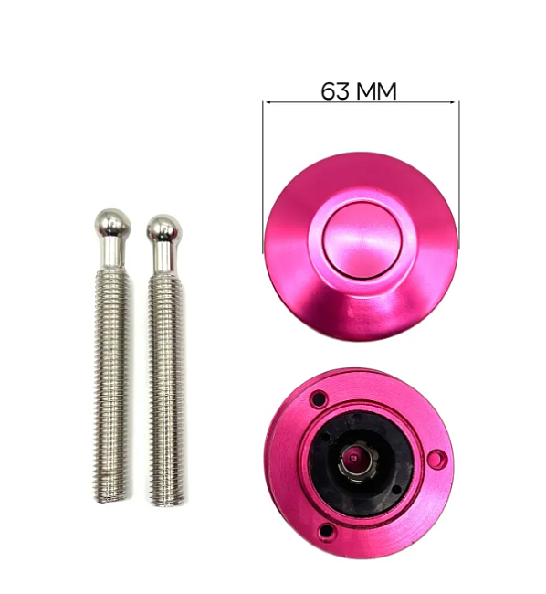 картинка Спортивные нажимные замки капота Epman, цвет розовый магазин  StreetTuning 