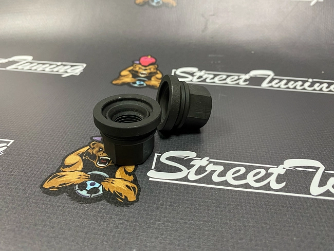 картинка Гайка колёсная М14x1.5x24 черный цинк пресс-шайба, ключ 21 магазин  StreetTuning 