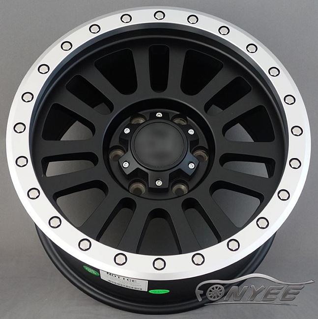 картинка Новые диски Black Rhino El Cajon R17 6X139,7 ET-12 J9 черный мат + серебро магазин  StreetTuning 