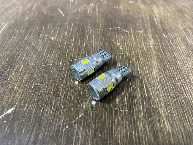картинка Светодиодные лампы T10 с обманкой , A02, белое свечение, к-т 2 шт магазин  StreetTuning 