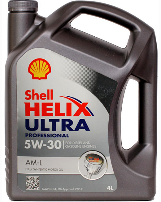 картинка Синтетическое моторное масло Shell Helix Ultra Prof AM-L 5W-30 - 4л магазин  StreetTuning 