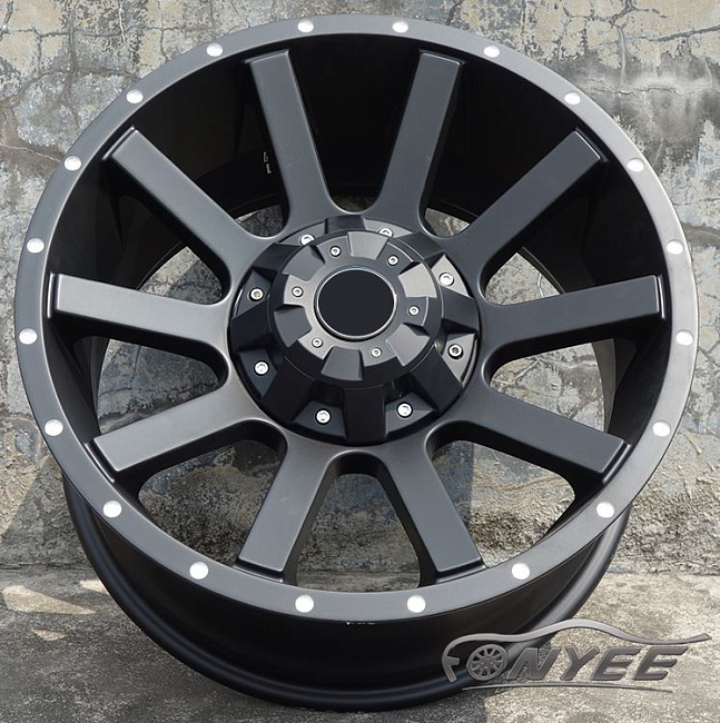 картинка Новые диски Fledermaus R18 6X139,7/6X114,3 ET10 J9 черный мат магазин  StreetTuning 