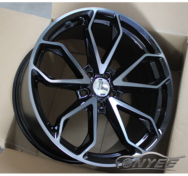 картинка Новые диски HRE S201 Replika R19 5X108 ET35 J9,5, черные + серебро магазин  StreetTuning 