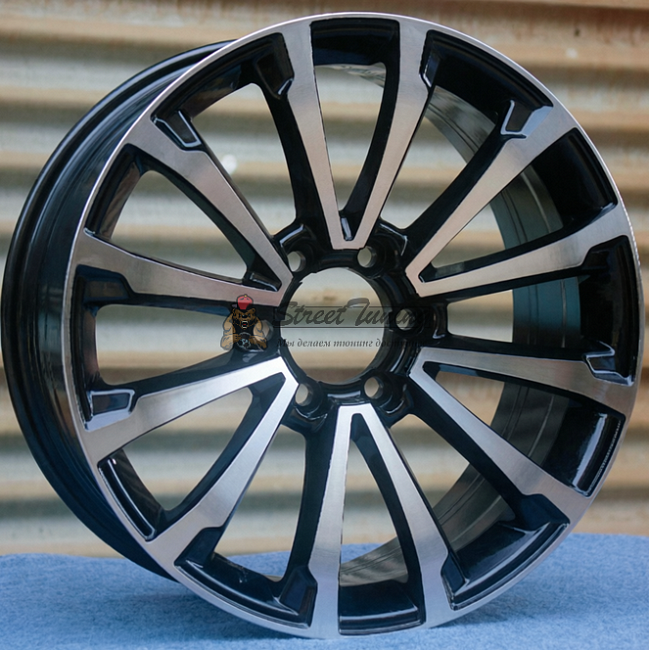 картинка Диски  Anzoo H824D R18 J7,5 ET25 6X139,7 black+polished магазин  StreetTuning 