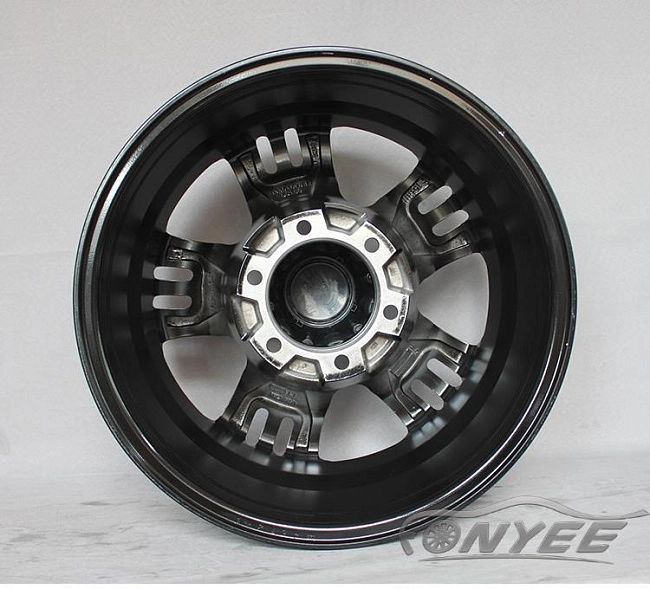 картинка Новые диски Powcan модель 11 R16 6X139,7 ET15 J8 черный глянец + серебро магазин  StreetTuning 