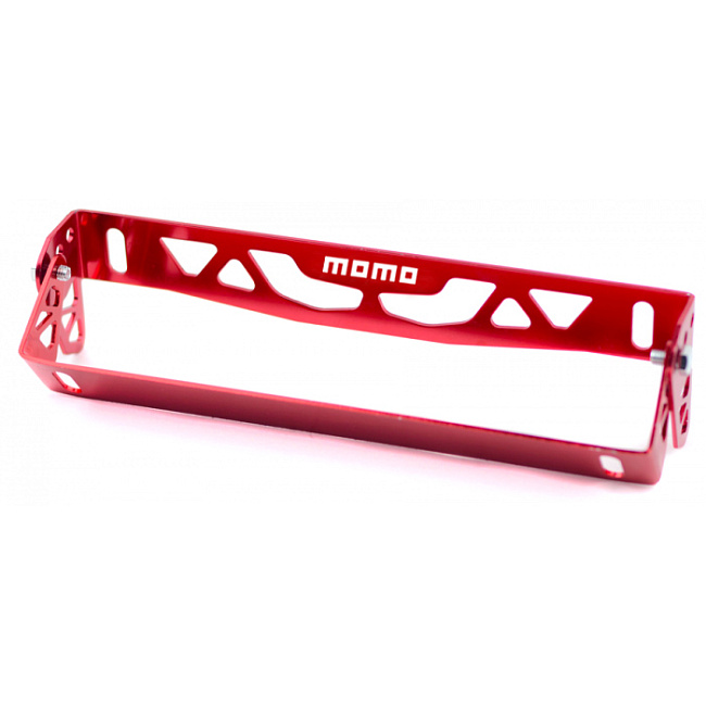 картинка Крепеж номерной рамки под углом MOMO Style, цвет красный магазин  StreetTuning 
