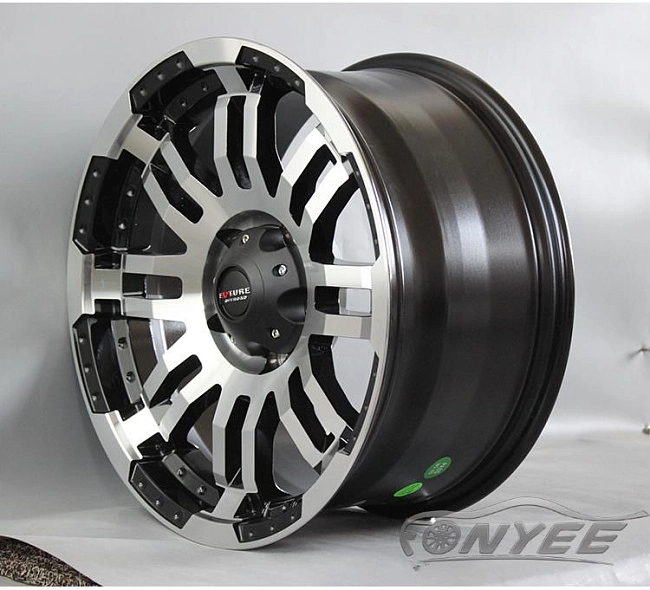 картинка Новые диски Future R17 5X127 ET18 J8,5 черный глянец + серебро магазин  StreetTuning 