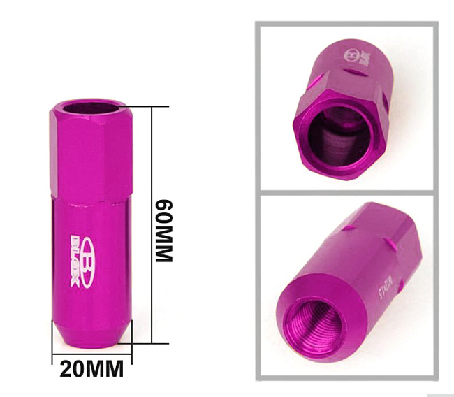 картинка Комплект гаек Blox,  фиолетовые М12 х 1.5 магазин  StreetTuning 