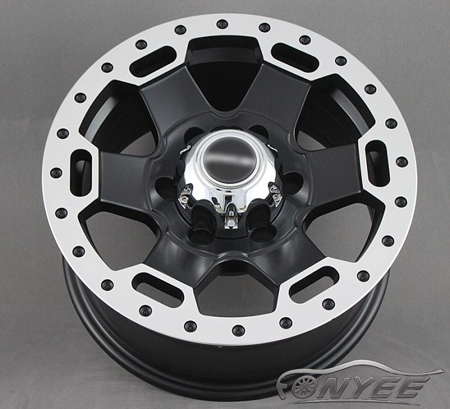 картинка Новые диски Powcan модель 7 R15 J7 ET-15 6x139,7 черный мат + серебро магазин  StreetTuning 