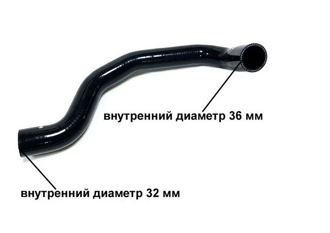 картинка Силиконовые патрубки радиатора StreetTuning для Toyota Mark 2 / Cresta / Chaser JZX90 1JZ-GTE, черные 2 шт магазин  StreetTuning 