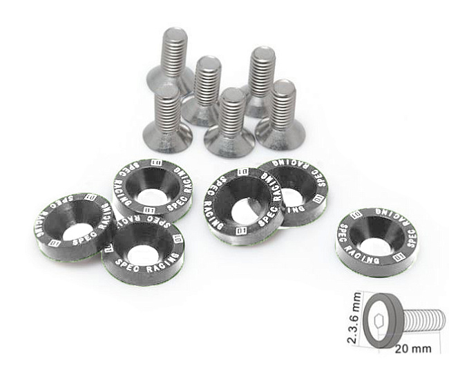 картинка Шайбы с болтами Epman 8шт, серые магазин  StreetTuning 