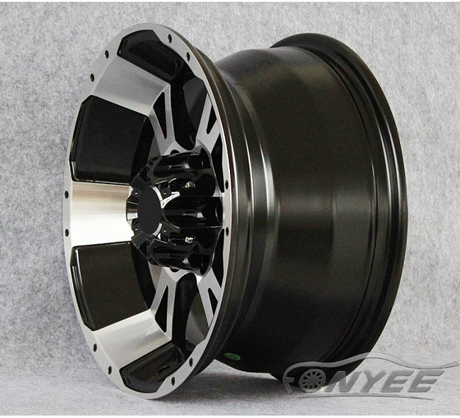 картинка Новые диски Powcan модель 9 R16 6X139,7 ET0 J8 черный глянец + серебро магазин  StreetTuning 