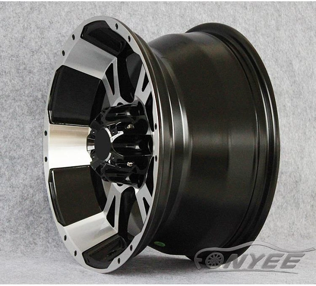 картинка Новые диски Powcan модель 9 R16 6X139,7 ET0 J8 черный глянец + серебро магазин  StreetTuning 