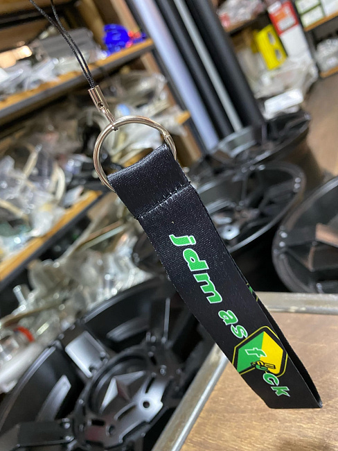 картинка Брелок для Ключей JDM AS F*K, темный - тканевый магазин  StreetTuning 