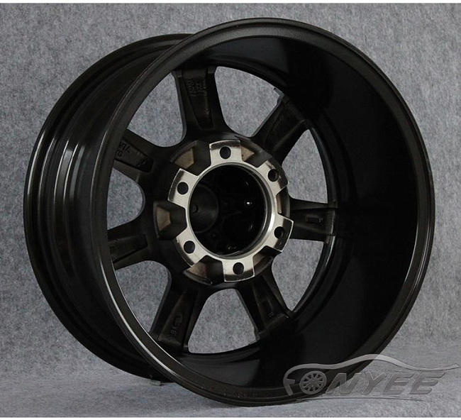 картинка Новые диски Powcan модель 10 R16 6X139,7 ET-10 J8 черный глянец + серебро магазин  StreetTuning 