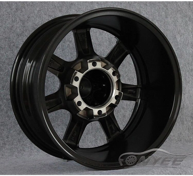 картинка Новые диски Powcan модель 10 R16 6X139,7 ET-10 J8 черный глянец + серебро магазин  StreetTuning 