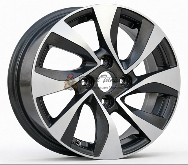 картинка Диски MST193 R14 5J ET38 4X100 Black+Silver магазин  StreetTuning 