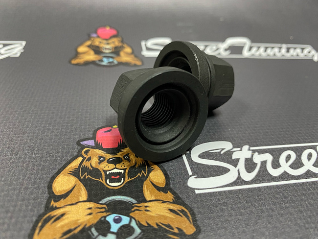 картинка Гайка колёсная М14x1.5x24 черный цинк пресс-шайба, ключ 21 магазин  StreetTuning 