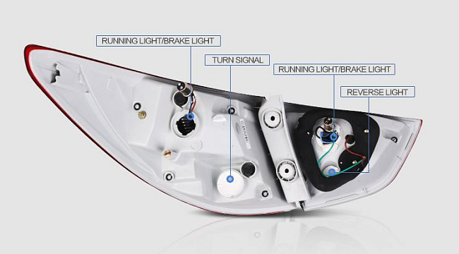 картинка Задние LED фары для HYUNDAI IX35 (TUCSON) 2010-2013 магазин  StreetTuning 