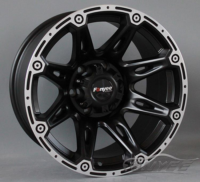 картинка Новые диски Formula R17 6x139,7 ET-40 J9 черный мат + серебро магазин  StreetTuning 