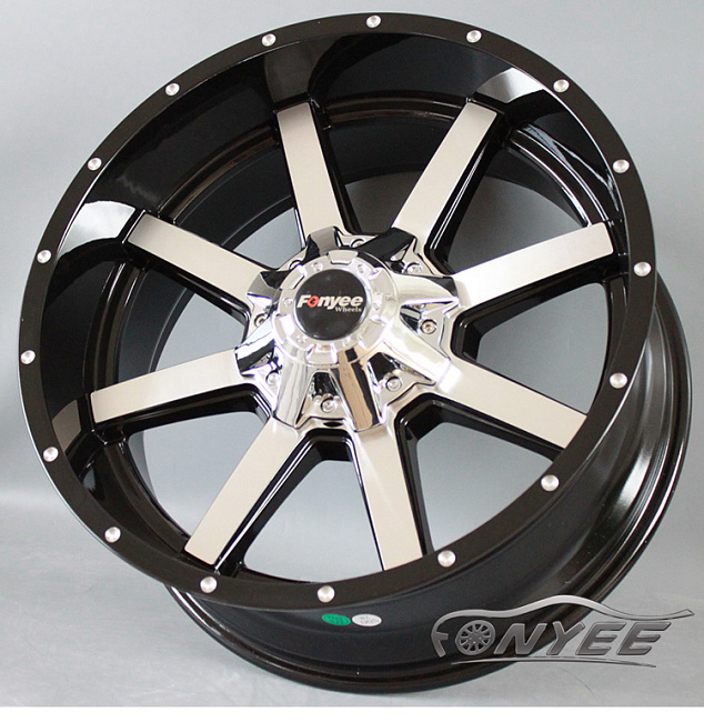 картинка Новые диски DFD 408 R20 5x150-5x139,7 ET-12 J9 черный + серебро магазин  StreetTuning 