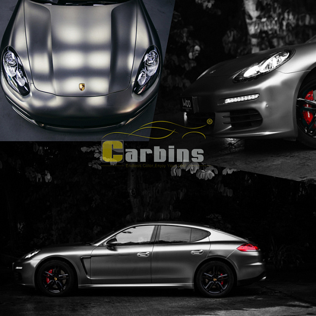 картинка Матовый хром металлик Carbins USA темно серый (1.52м х 18м) магазин  StreetTuning 