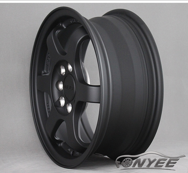 картинка Новые диски Rays TE37 R14 4X100/4X110 ET38 J5,5 черные матовые магазин  StreetTuning 