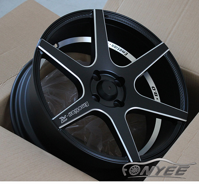картинка Новые диски SHOGUN EMOTION R V06-R R16 4X100 ET28 J7,5 черный мат + серебро магазин  StreetTuning 