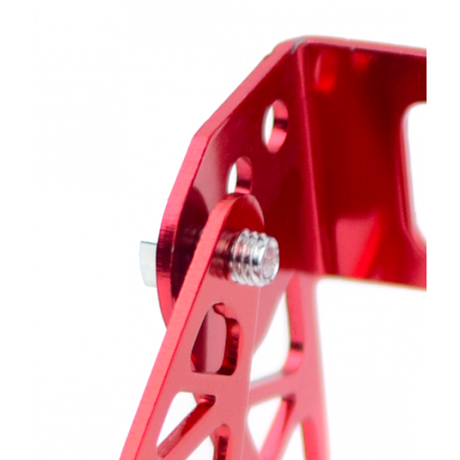 картинка Крепеж номерной рамки под углом Greddy Style, цвет красный магазин  StreetTuning 