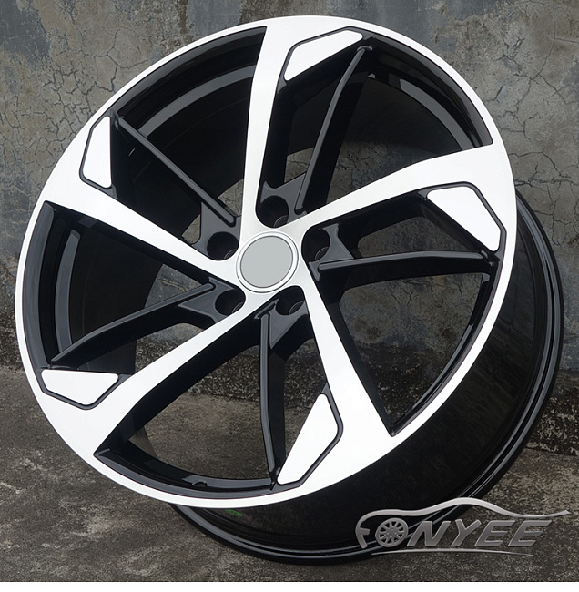 картинка Новые диски Audi style 139 R20 5x112 ET33 J9 черный + серебро магазин  StreetTuning 