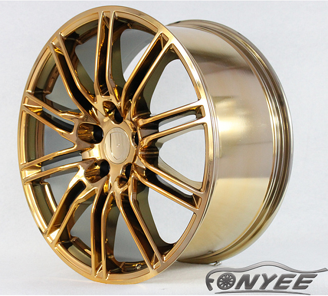 картинка Новые диски Porsche модель 2 R21 5X130 ET50 J10 хром золото магазин  StreetTuning 