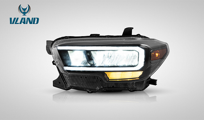 картинка Передние светодиодные фары для Toyota Tacoma с 2015 по 2019 г магазин  StreetTuning 