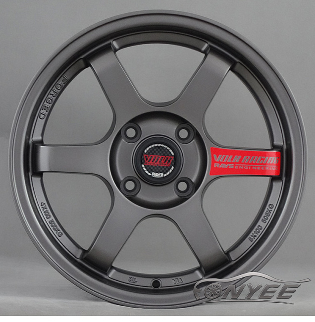 картинка Новые диски Rays TE37 R15 4X108 ET19 J6,5 серые матовые магазин  StreetTuning 