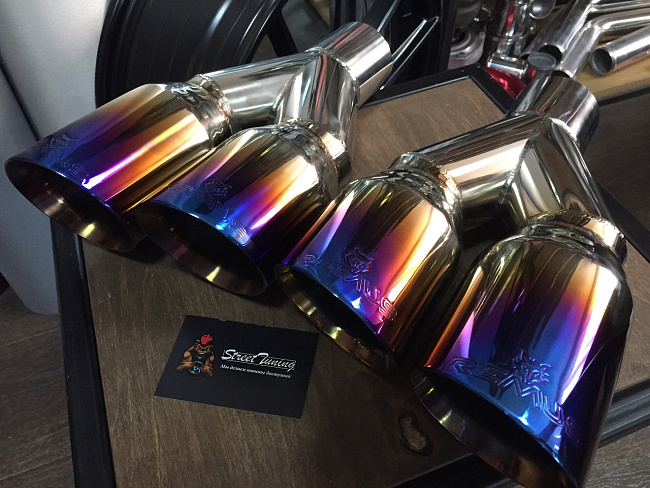 картинка Насадки на глушитель Remus двойные комплект- 2 шт 63 х 89 мм магазин  StreetTuning 