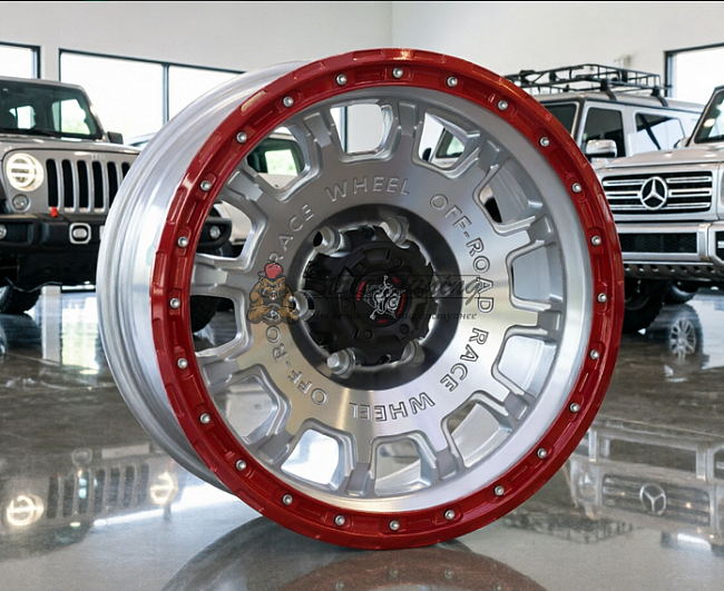 картинка Диски  Diezel FBX034 R17 J8,5 ET0 6X139,7 silver+red магазин  StreetTuning 