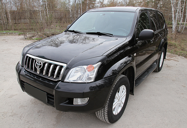 картинка Toyota LC Prado 120 2003—2009 Накладки на передние фары (реснички) компл.-2 шт. магазин  StreetTuning 