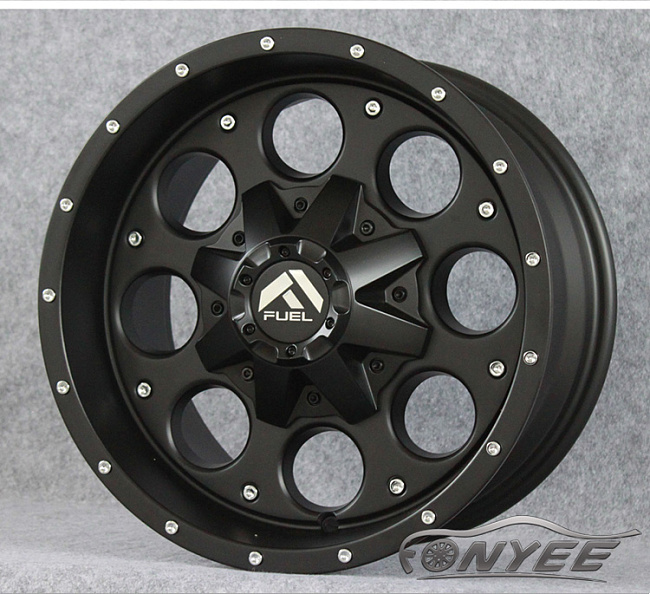 картинка Новые диски Fuel D525 R15 5x114,3 ET0 J8 черный мат магазин  StreetTuning 