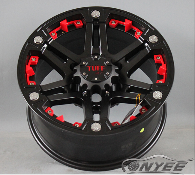 картинка Новые диски TUFF R16 5X114,3/127 ET-10 J8 черные магазин  StreetTuning 