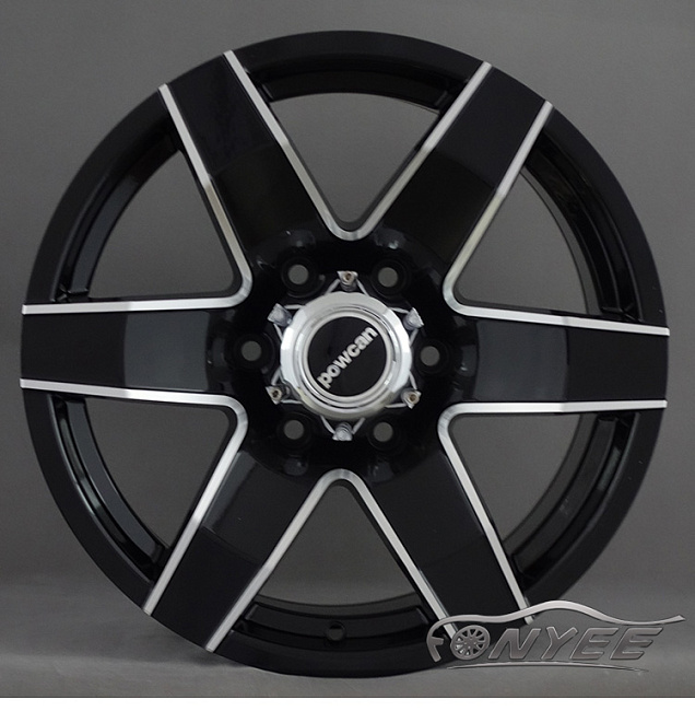 картинка Новые диски Powcan модель R17 J8 ET0 6x139,7 черный глянец магазин  StreetTuning 